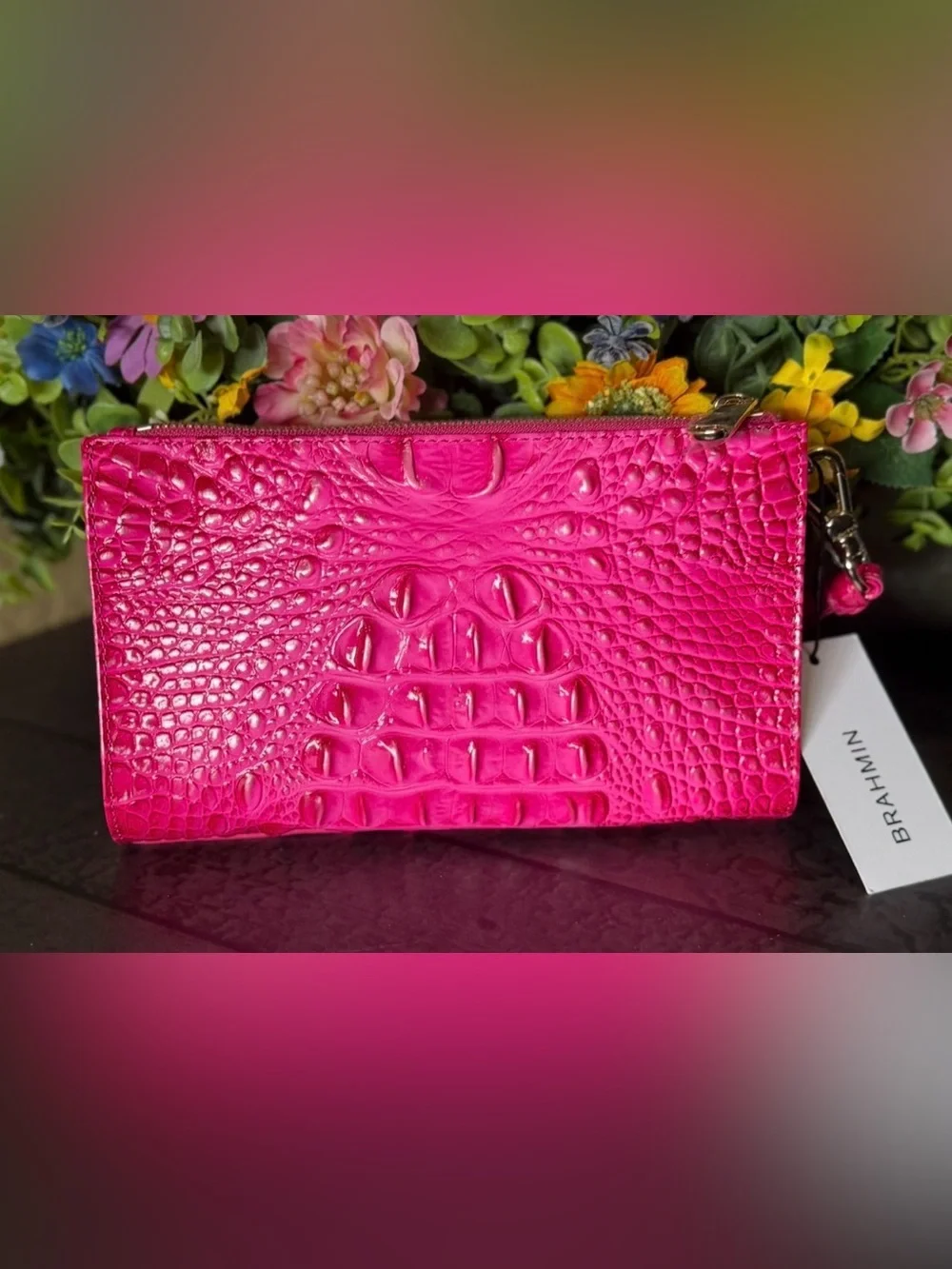 FIRM $ Brahmin Daisy Affection Pink Melbourne Genuine Leather NWT
